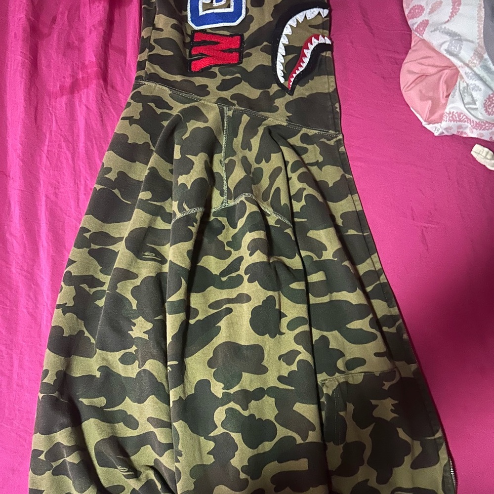 Bape Camouflage Zip Up Sweater